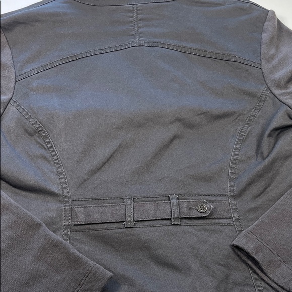 Marrakech Motto in Charcoal Full Zip Asymmetrical Jacket with Pockets Sz L - Picture 5 of 10